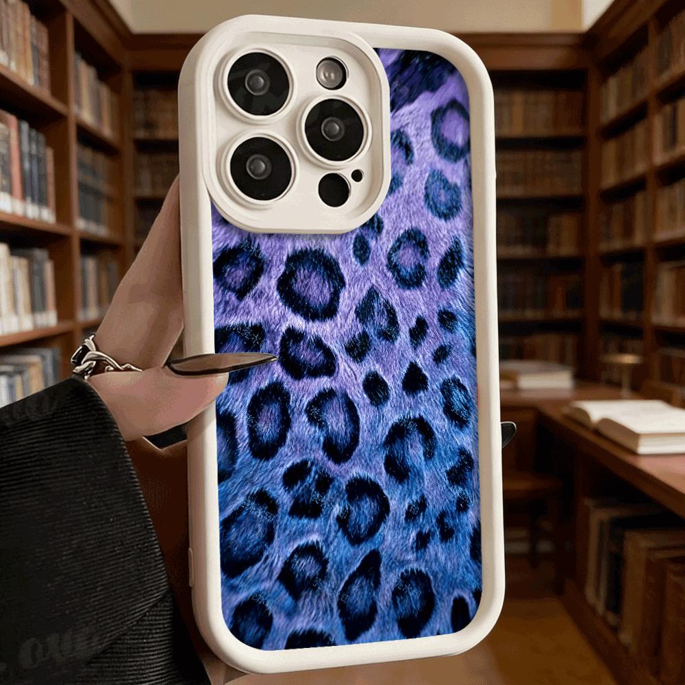 Blue Gradient Leopard Print Luxury Anti-Slip TPU Phone Case For Xiaomi Redmi Note 15 14 13 12 11 10 9 Pro Full Protective Cover