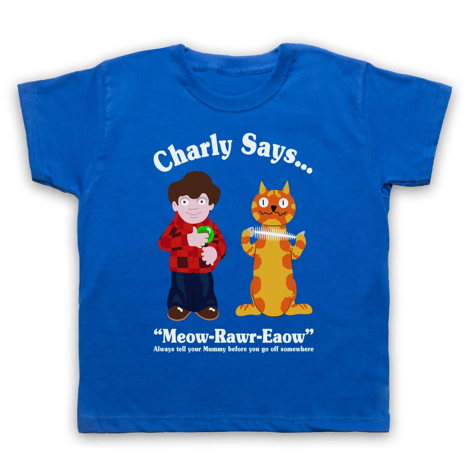 Charly 70s Retro Public Information Says Kids T-shirt All Sizes & Colours 160
