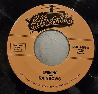7inch Record RAINBOWS - Evening / Mary Lee COL1659 Collectables US Rock Used