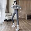 Shark Pants Women's High Waist Yoga Leggings with Tummy Control and Fleece Lining for Spring, Autumn, and Summer.