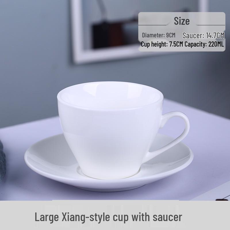 Europejski Luksusowy Zestaw Ceramicznych Filiżanek do Kawy ze Złotym Brzegiem