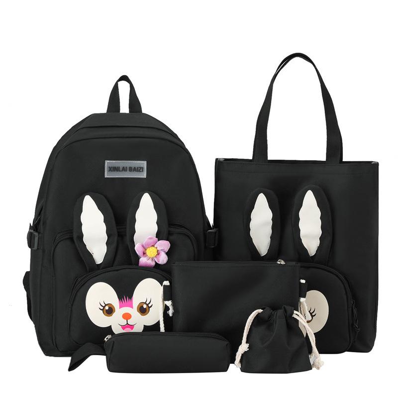 Cute Lightweight Multi-Piece School Bag New School Bag Light Casual Kids Backpack Large Capacity Backpack