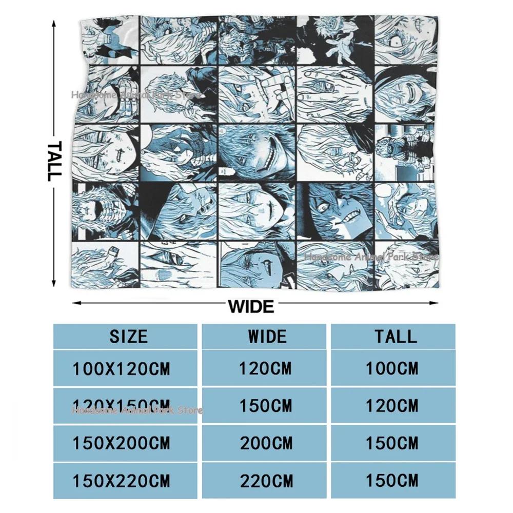 My Hero Academia Collage Anime Shigaraki Fleece Flannel Throw Blanket Cozy Warm Throws for All Season Super Soft Blanket for Bed