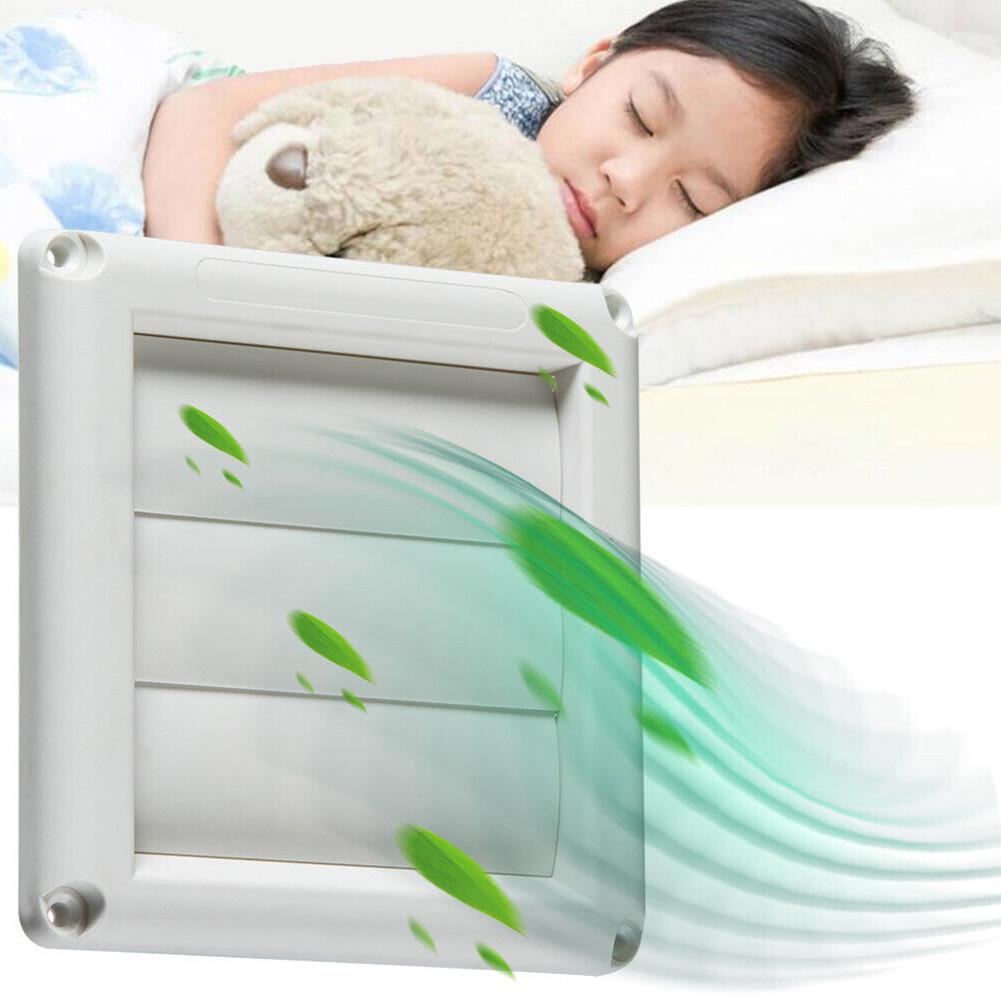 External Wall Ventilation Exhaust Cover Gravity Flaps with Automatic Closing Mechanism and Removable Blades for Cooker Hood