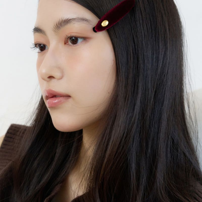 FANTASTIC PLANET oval velvet hair pin (4colors)