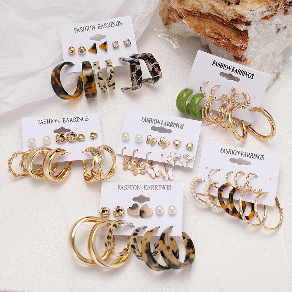IF ME Fashion Resin Stud Earrings Colorful Butterfly Hoop Earring Women Jewelry Accessories