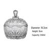 Clear Glass Yurt Candy and Candle Jar with Lid - Ideal for Weddings and Storage