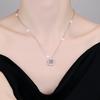 0.5Ct Gra Moissanite Necklace for Women Sparkling Simulated Diamond Pendant Beating Heart S925 Silver Fine Jewelry Gift