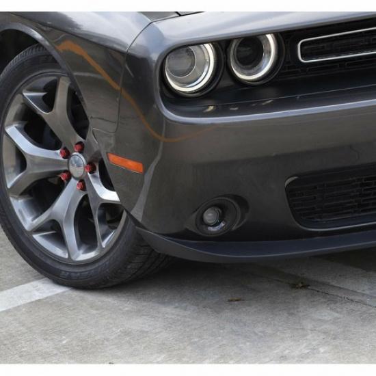 2x Carbon Fiber Front Fog Light Lamp Trim Decor Cover for Dodge Challenger 2015+