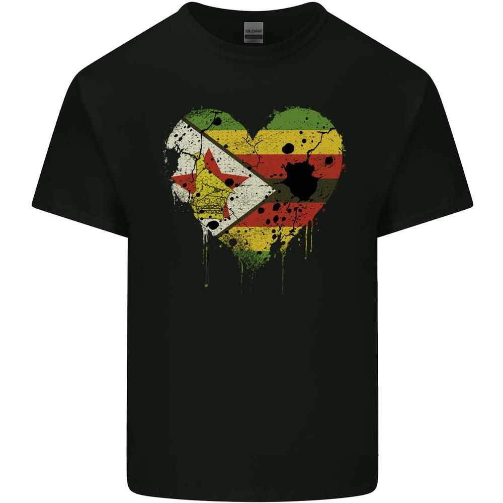 Love Zimbabwe Flag Zimbabwean Day Football Kids T-shirt Boys Girls XL