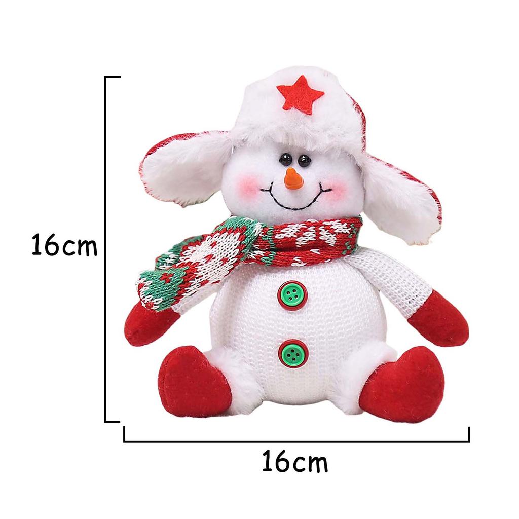 Classic Christmas Plush Hanging Ornaments Easy to Hang Cartoon Santa Snowman Elk Xmas Pendant for Christmas Party Favors Home