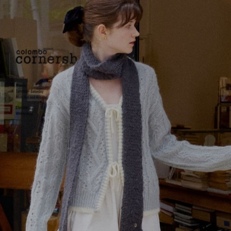 LETTER FROM MOON Shreve Hairy Wool Muffler (3 Colors)