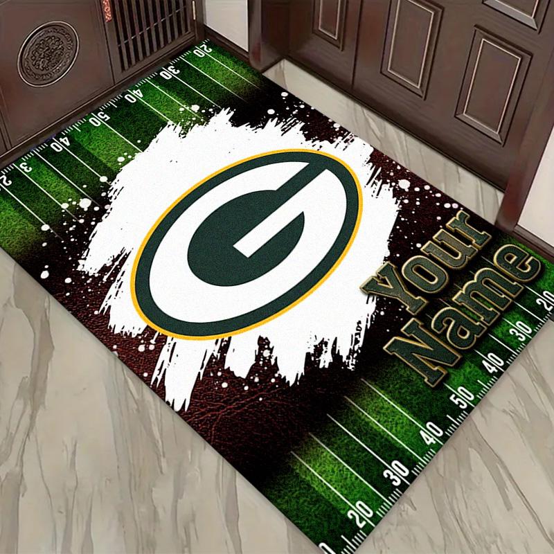 Name Custom Green Bay Packers Logo Carpet Rug for Living Room Bedroom Home Sofa Decoration,Kids play Non-slip Floor Mat