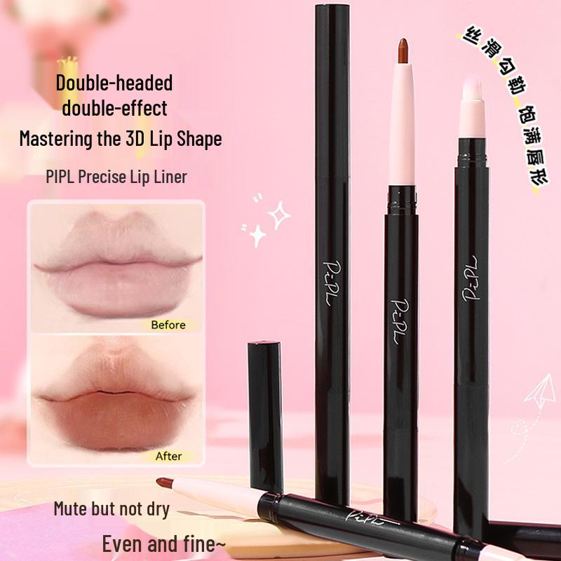 PIPL Matte Double-Ended Lip Liner and Plumping Lipstick Pen
