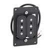 Prewired 3 String Humbucker Pickup Input Jack for Cigar Box Guitar(Vulcanized Fiber Black)