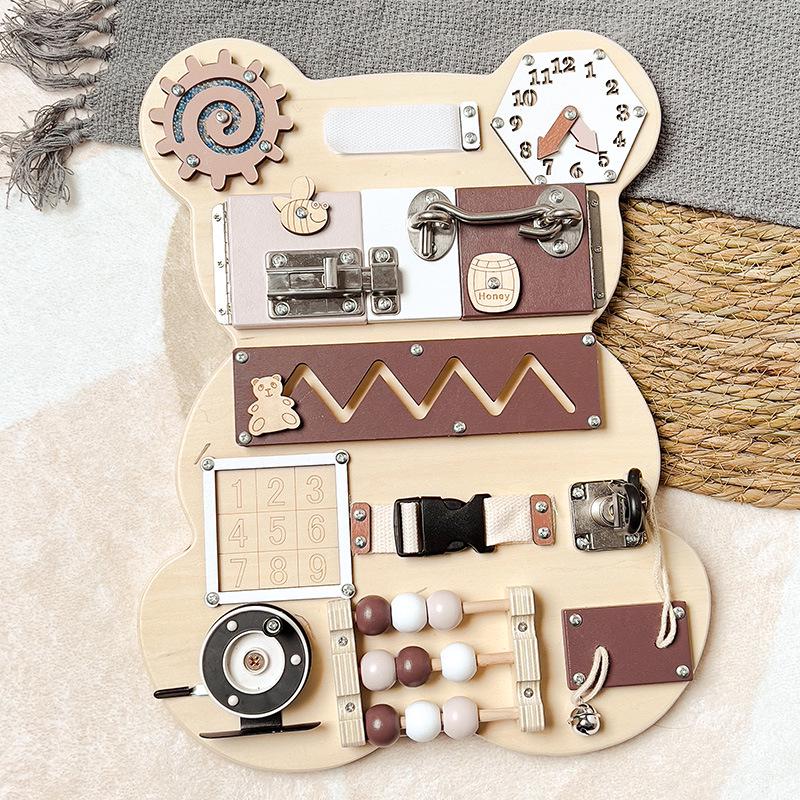 

Монтессори Медведь Бизиборд Музыкальная настенная игра для детей