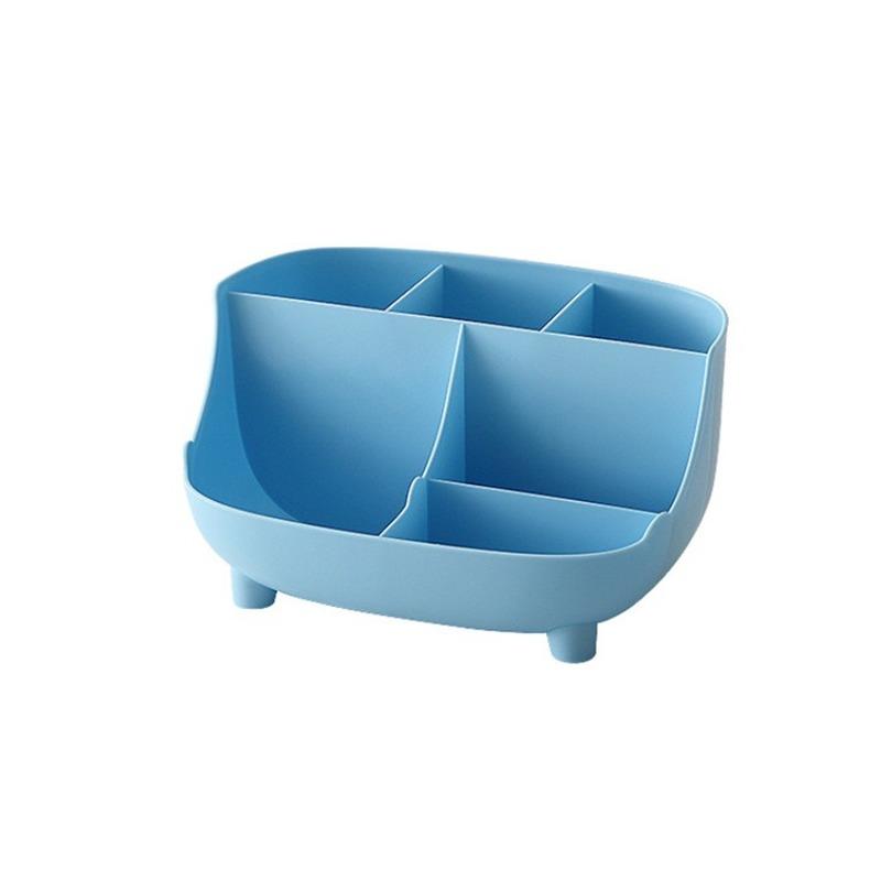 Creative 6 Gird Desktop Organizer Pen Holder Multifunctional Desk Makeups Pencil Storage Stand Box School Office Stationery