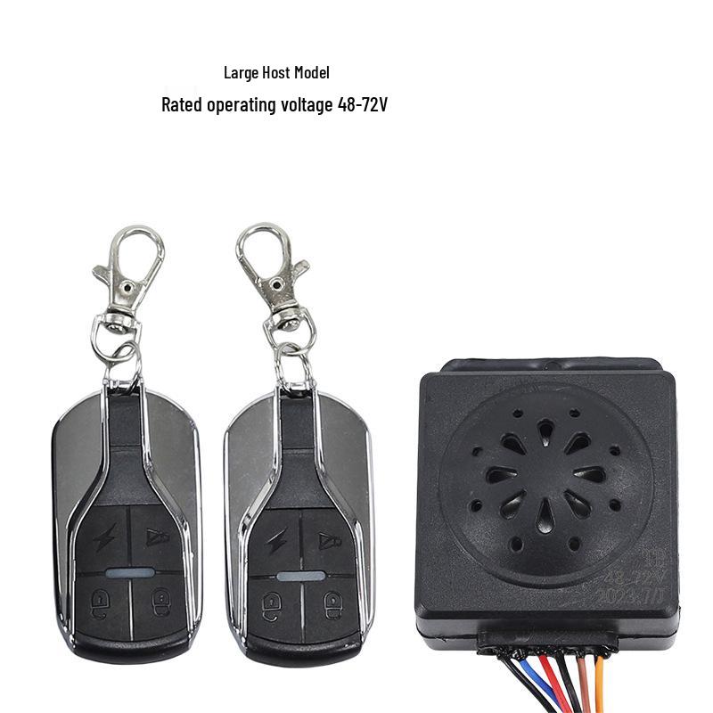 Electric Scooter Anti-Theft Alarm with Dual Remote and One-Key Start (Compatible with 36V-72V)