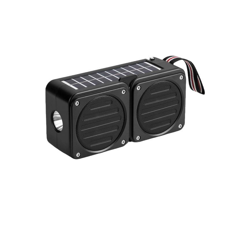 F30 Dual Solar Bluetooth Speaker: Portable Outdoor Wireless Speaker with Radio & Stand