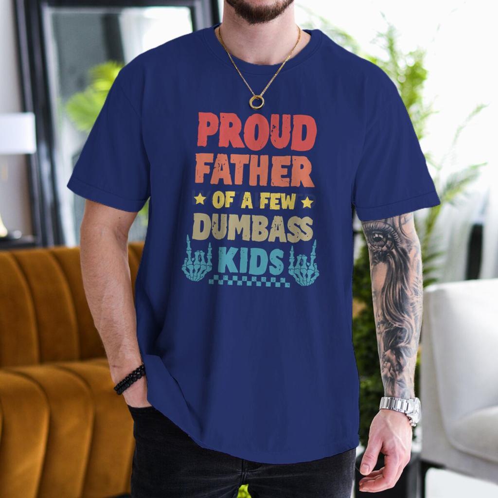 Proud Father Fashion Casual Tops Fathers Day Gift T Shirts Classic Tops Dad Life Fashion Casual Tshirt Unisexs Clothing