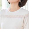 Women's Thin Loose Fit Short Sleeve Knit T-Shirt with Silk Blend