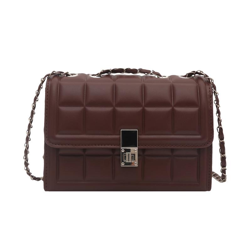 

Women s new trendy fashion chain versatile oneshoulder crossbody bag highend texture diamond lattice niche bag