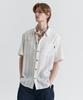MAGOODGAN Labor 2911 Jacquard Oversized Off-White Short Sleeve Shirt