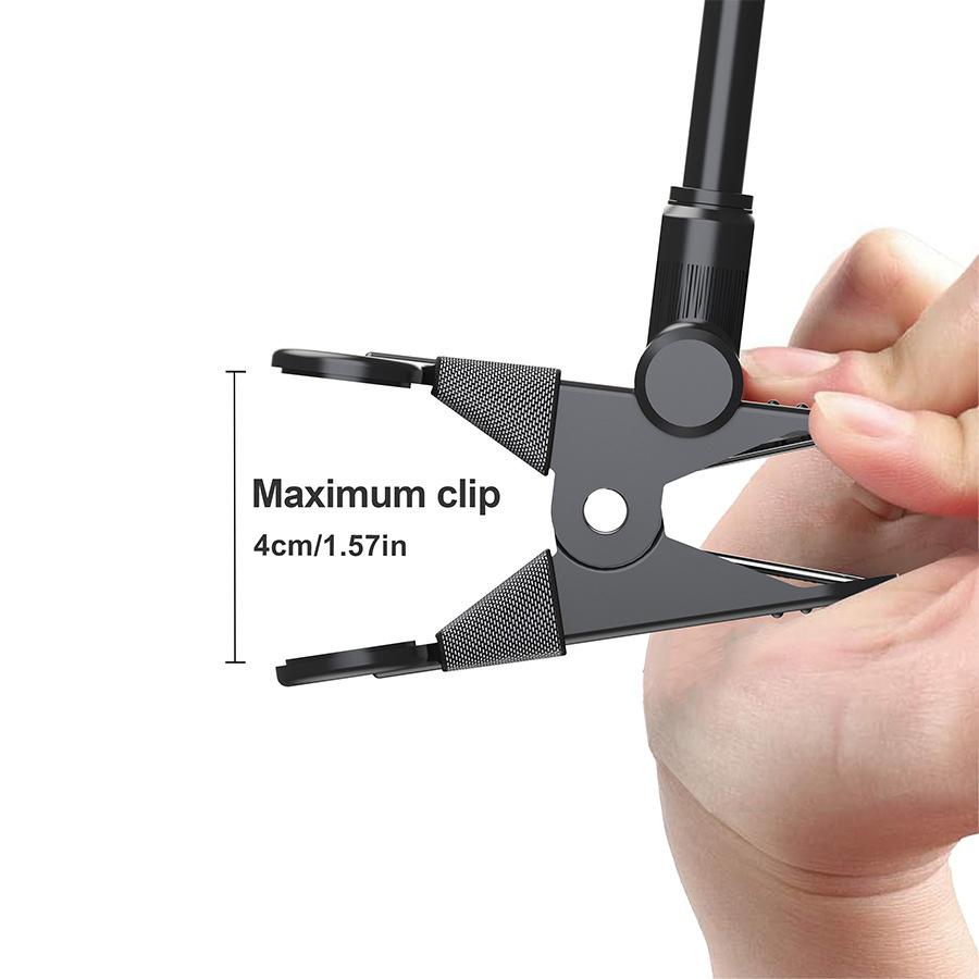 X040 Universal Phone Holder Clamp Mount Bracket for Electric Guitar Bass Ukulele Live Teaching Video Recording