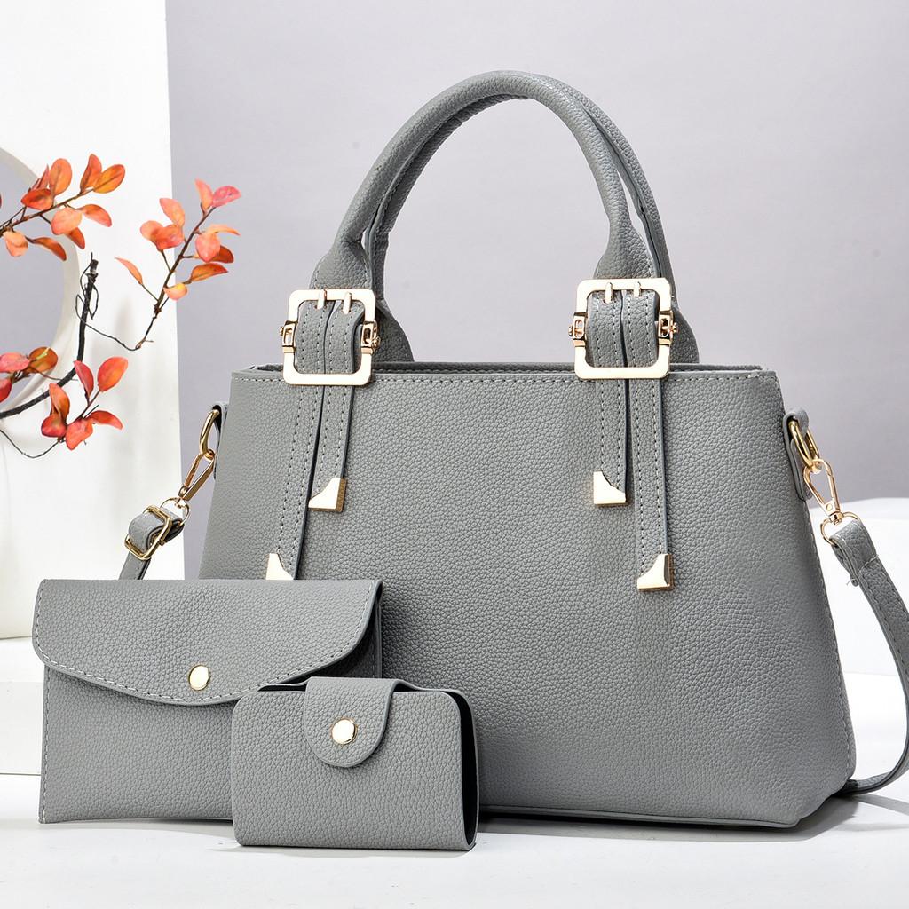 Urban Style Trendy Macaron Handbag Set With Durable Fabric And Elegant Color Selection