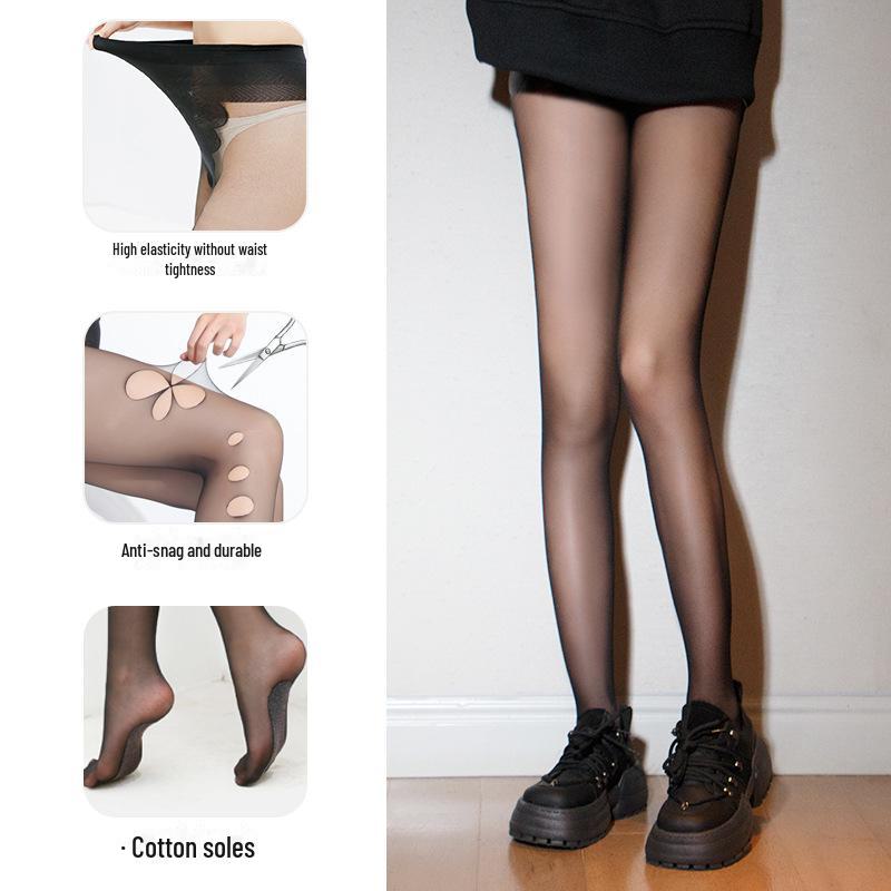 Red Pepper Ultra-Thin 5D Velvet Stockings with Wear-Resistant Butterfly Crotch & Arbitrary Cut.