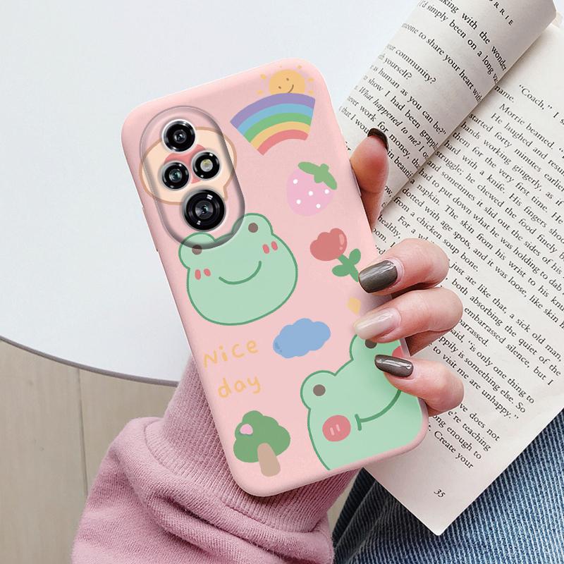 For Honor 200 Pro Case Phone Cover Popular Flower Lovely Cartoon Cat Soft Silicone TPU Funda For Honor 200Pro Protector Bumper