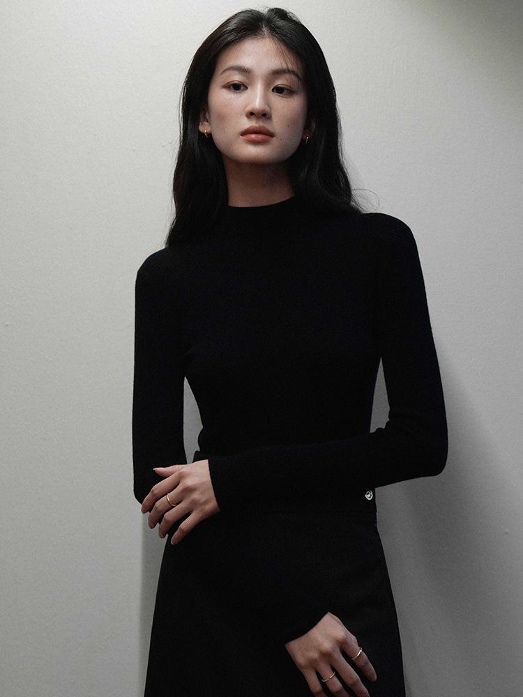 Women's Skin-Friendly Wool Sweater Series: Multi-Color High, Roll, or Half-High Neck Fine Knit 100% Pure Wool