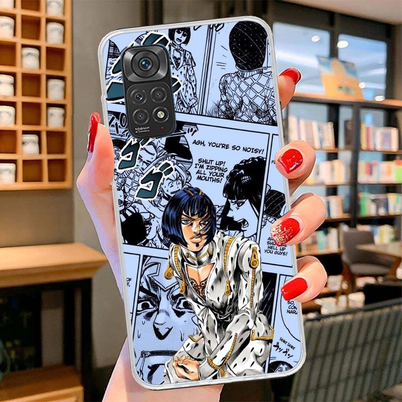JoJo Bizarre Adventure Anime Cover Phone Case For Xiaomi Redmi Note 15 14 13 12 11 10 Pro Plus 14S 12S 11S 11T 11E 10S Soft Fund