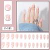 Pre-made Press-On Nails With Gradient Line Design Minimalist INS Style False Nail Tips Women