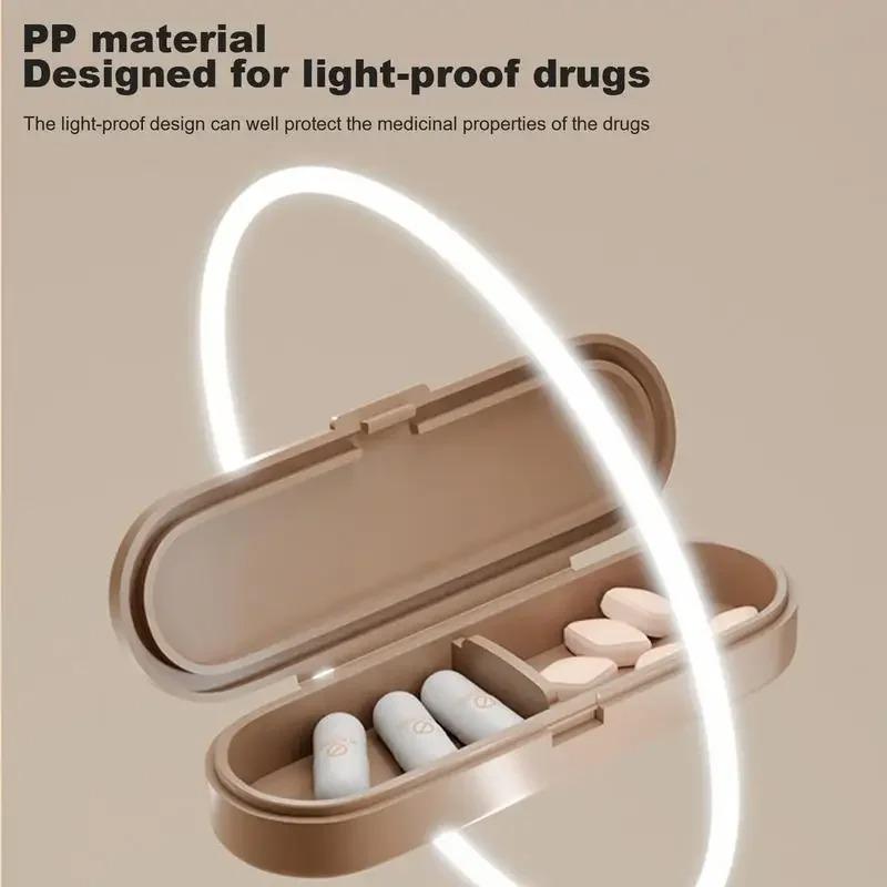 Magnetic Pill Box Holder Travel Medicine Storage Organizer Container Drug Tablet Dispenser Independent Lattice Pill Case