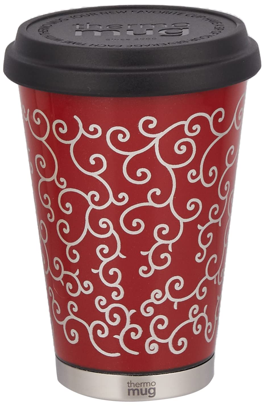 

THERMO MUG Stainless steel tumbler with lid Arabesque 300ml URUSHI MOBILE TUMBLER MINI 1 piece 1 piece (vermilion) [Lacquer] UM-MB червоний