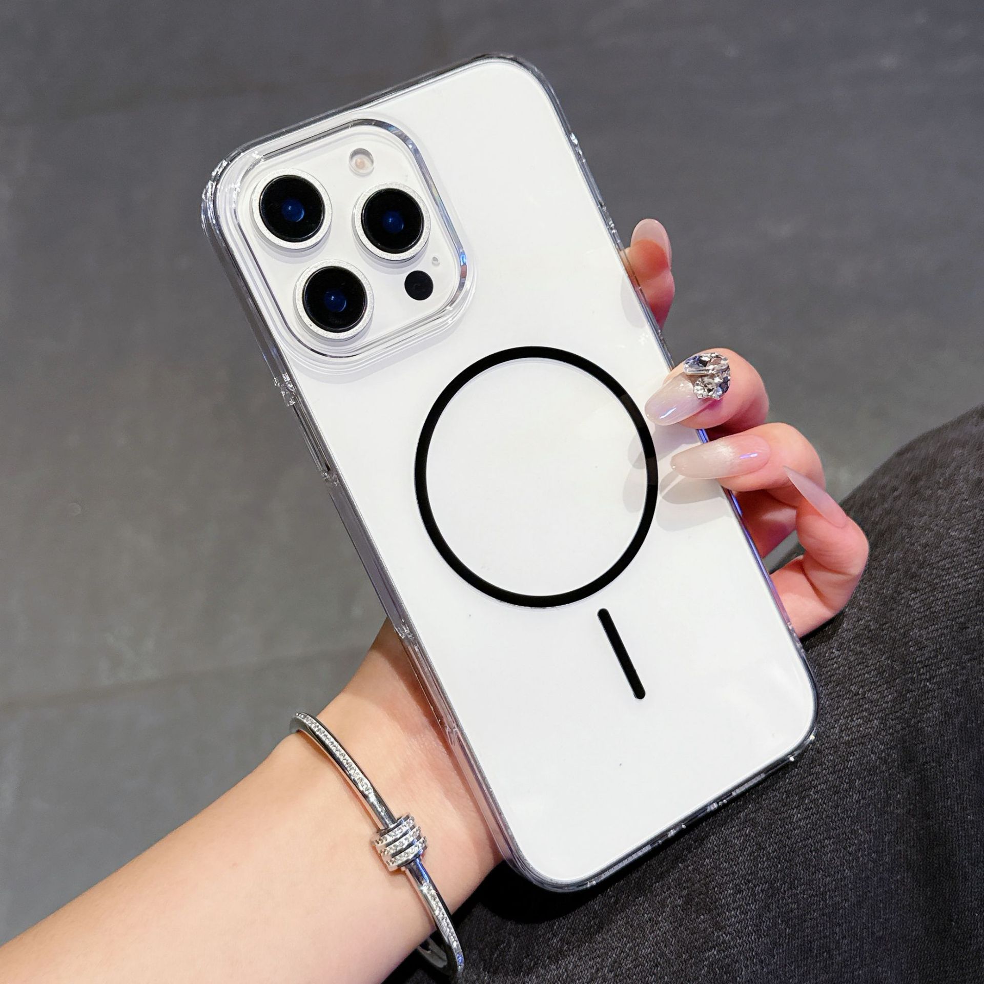 

Applicable To IPhone16Promax Mobile Phone Case PC Hard Magnetic Suction Apple 15 Protective Case 14 Ultra-thin iPhoneSE 2020