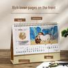 2026 Embossed Hollow Desk Calendar with Tassel - Simple Office Planner & Self-Discipline Tracker