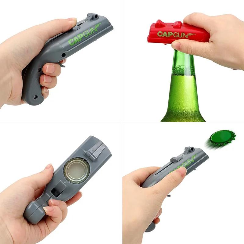 Bottle Opener Portable Cap Creative Flying Cap Launcher Beer Opener Bar Tools Beverage Opener Shaped Cap Opener 6