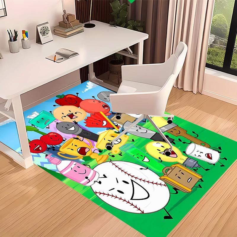 1pc Inanimate Insanity Print Area Rug - Soft, Washable Non-Slip Indoor Mat for Office Chairs, Living Room, Home Office Decorative Rug