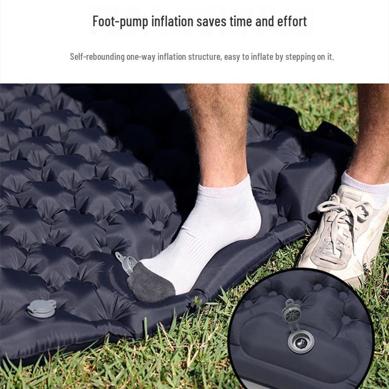 Thickened Outdoor Foldable Moisture-Proof Inflatable Tent Mat, Suitable for Single or Double Use.