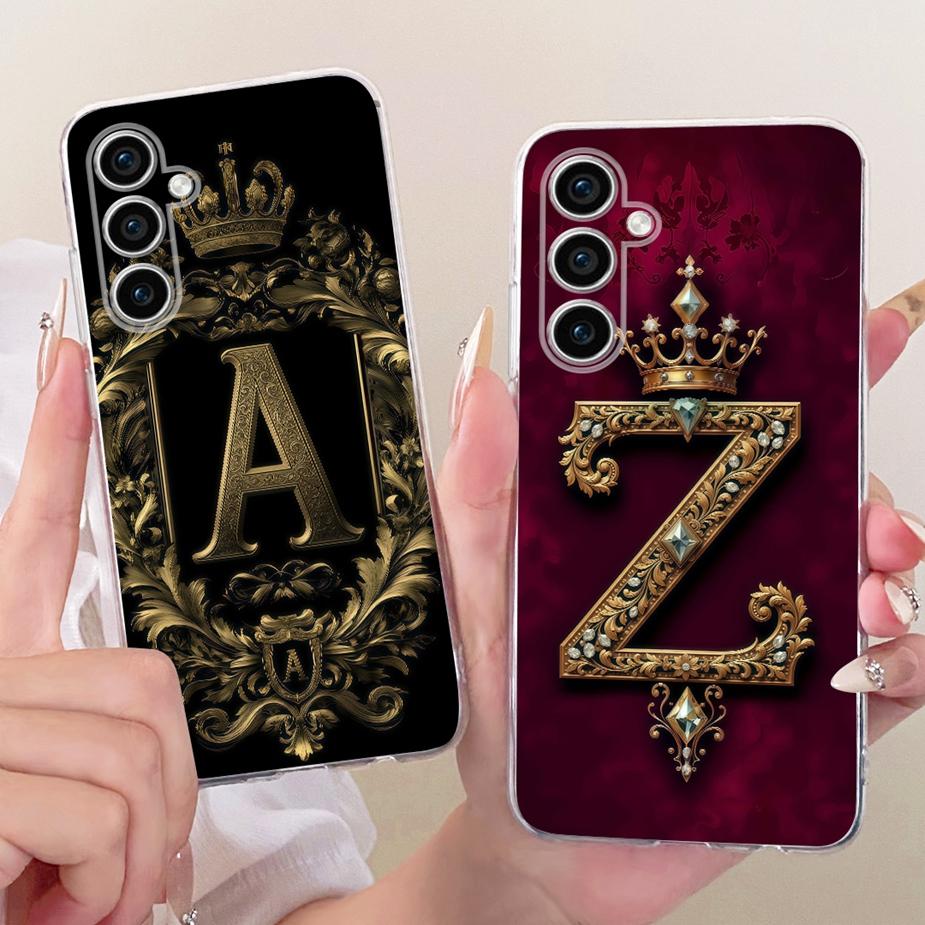 For Samsung Galaxy S23 FE Case S23 Plus Cute Crown Letters Cover Soft Slim Phone Case For Samsung S23 Ultra S 23 S23+ Funda Bags