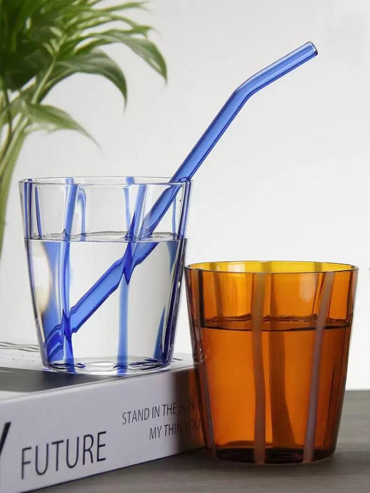 Colorful Brushed Heat-resistant Glass Cup Ins Style Creative Coffee Cup Retro Juice Cup Couple Home Water Cup
