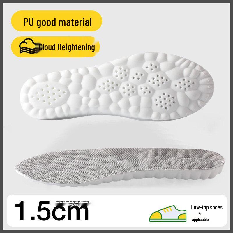 Anti-Odor Air Cushion Height Increasing Insoles for Men & Women – Thick, Non-Collapsing, Invisible Elevation Pads