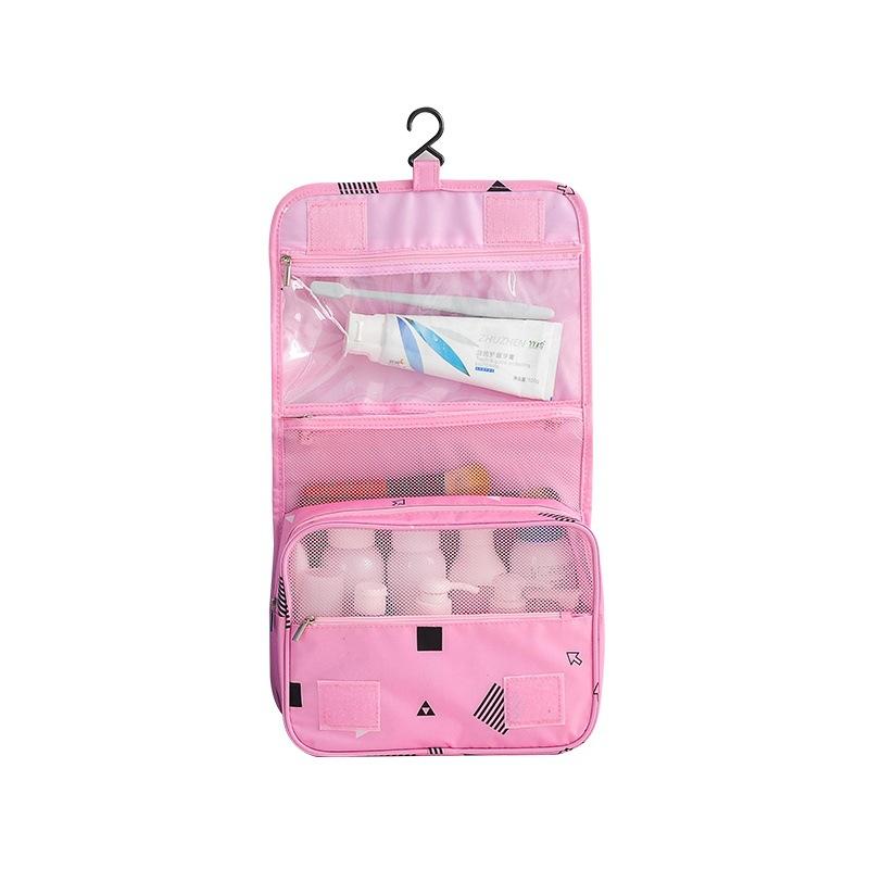 Korean Version Large Capacity Fashion Cosmetic Bags & Cases Waterproof Polyester Makeup Toiletries Organizer Zipper for Travel