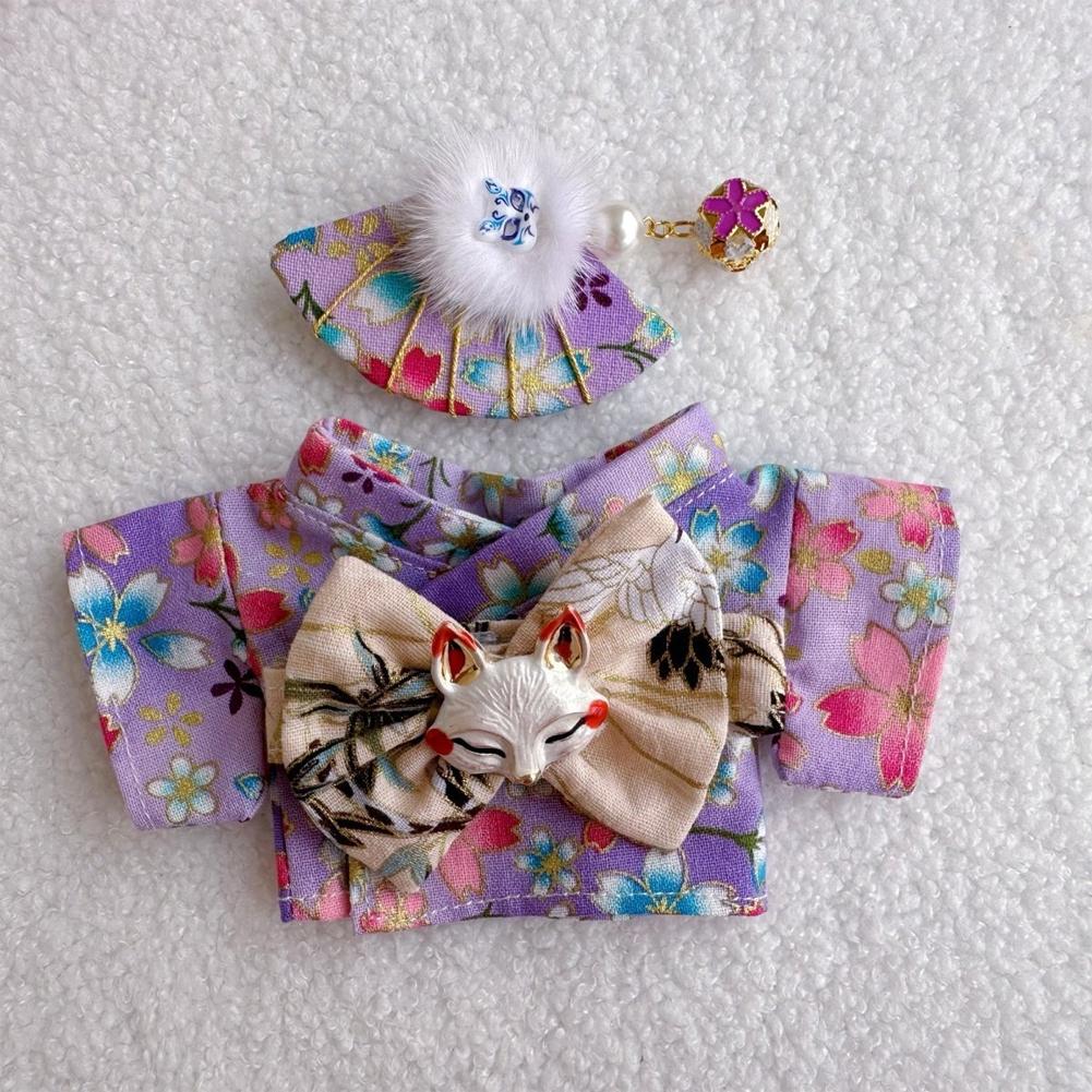 Miniature Kimono Skirt Set for 17cm Labubu Dolls Cute DIY Doll Clothes Fashion Accessories Lovely Outfit Gifts for Girls Friends