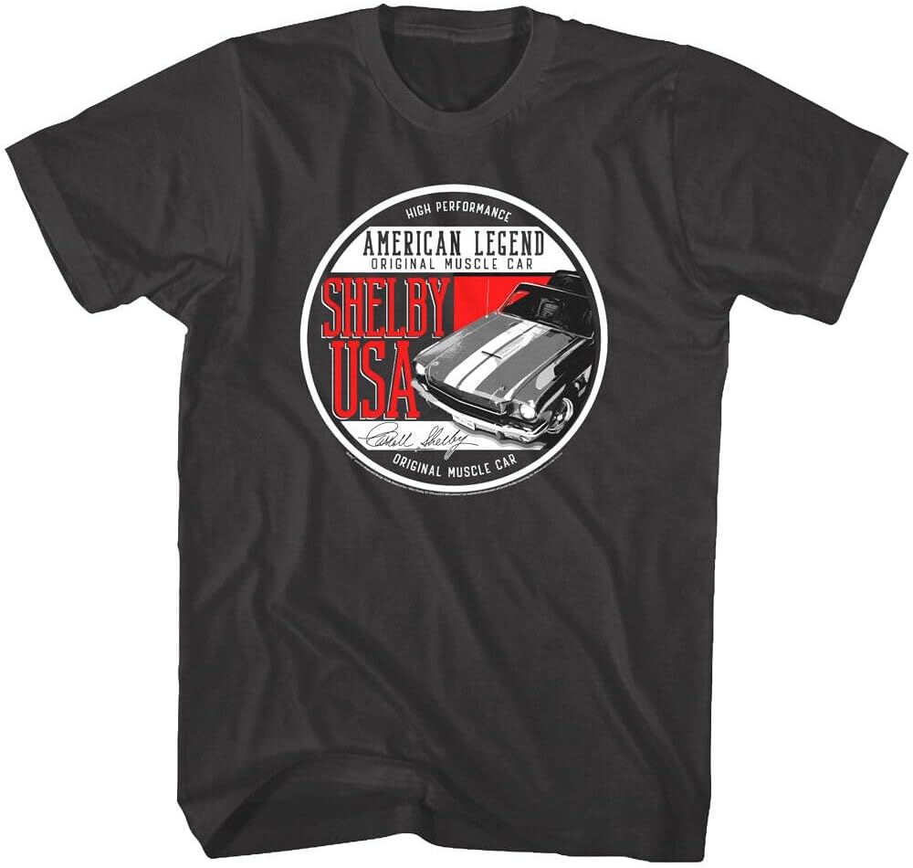 Shelby USA American Legend Men s T Shirt Muscle Car High Performance XS чёрный