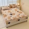 Warm Thick Bed Sheet Fluffy Plush Fitted Bed Sheet Cartoon Long Hair Fleece Bed Cover for Single/Queen/King Size