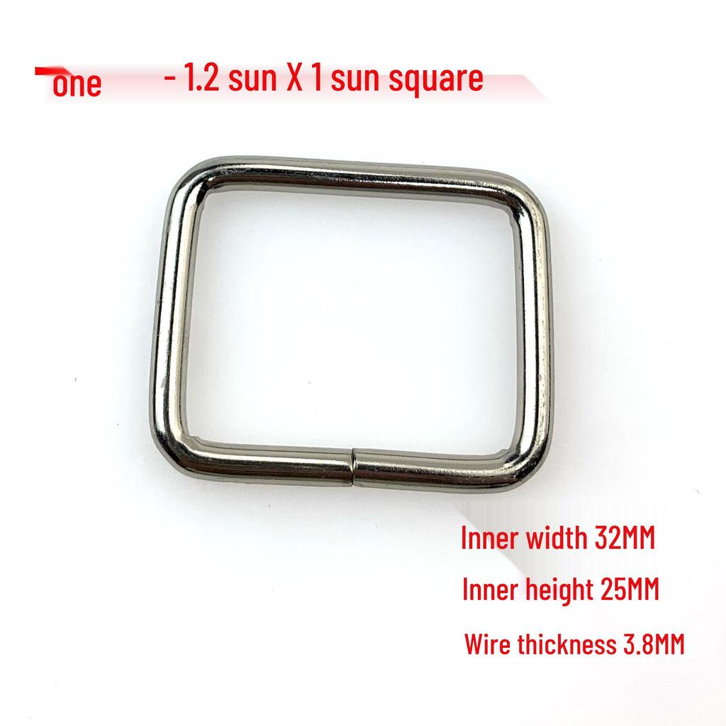 3.8MM Thick Iron Square Ring Buckle for Luggage and Webbing Adjustment