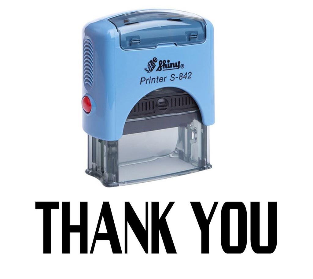 THANK YOU Self Inking Rubber Stamp Office Stationary Custom Shiny Stamp